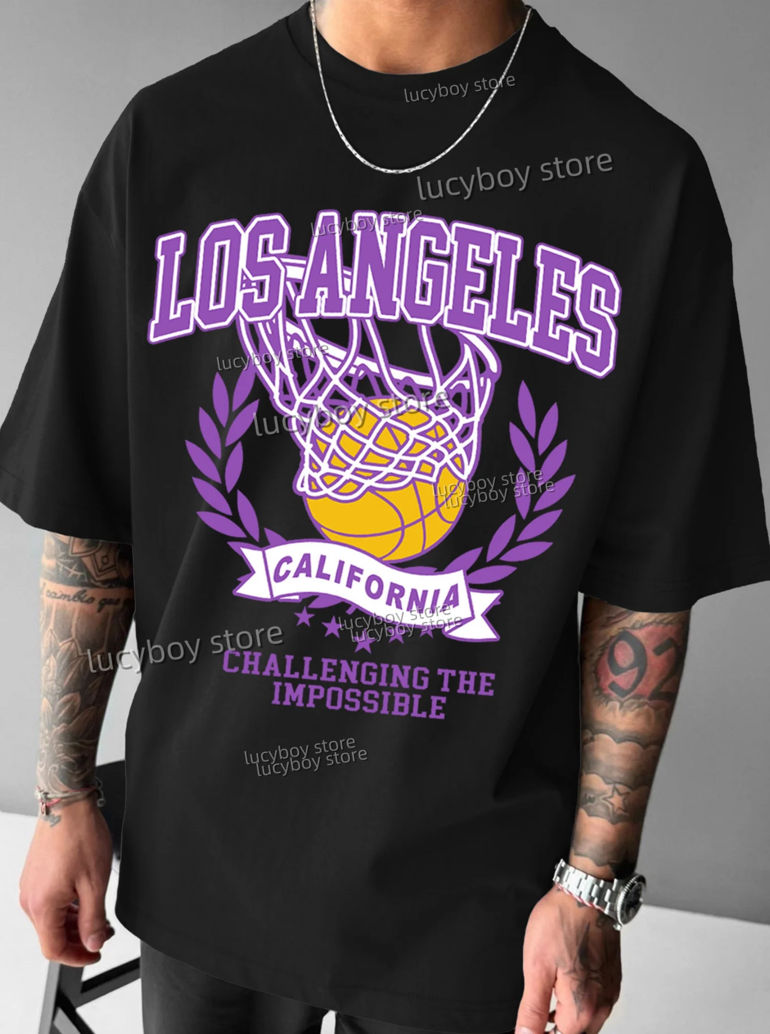 

Men's 3D American style Los Angeles Graphic T Shirts O-Neck Short Sleeve Sport Football T-Shirt T Shirt For Man men's clothing