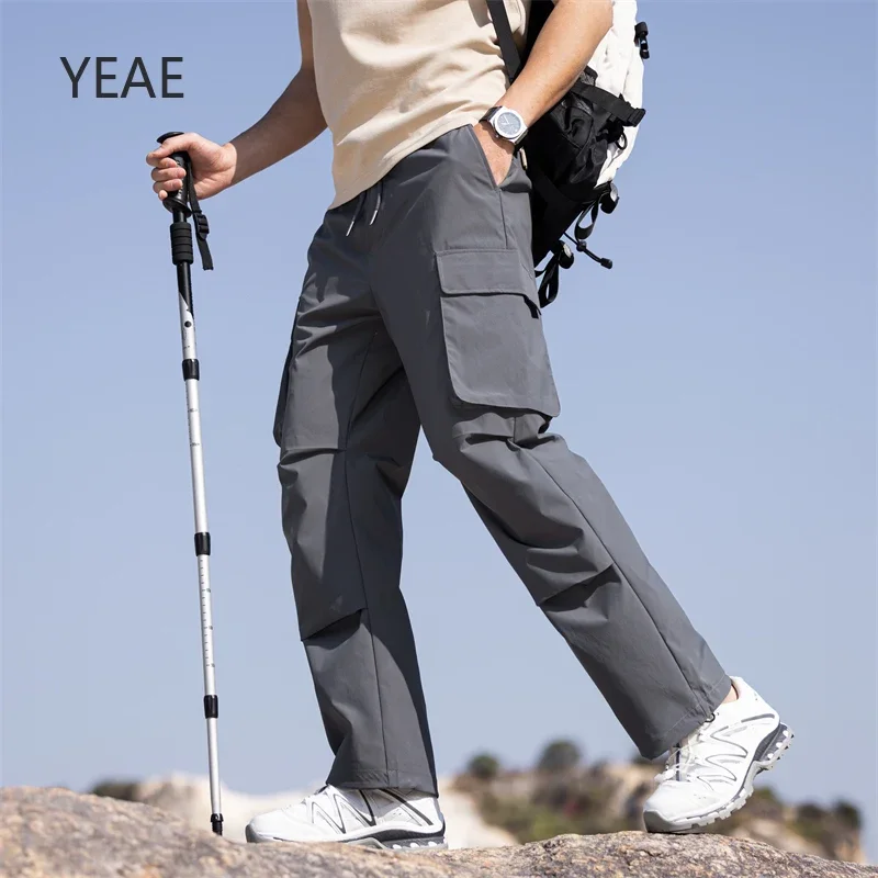 

Тонкие повседневные деловые брюки, новые прямые трендовые мужские и женские летние комбинезоны 2024, одинаковый стиль, уличные походные мужские брюки