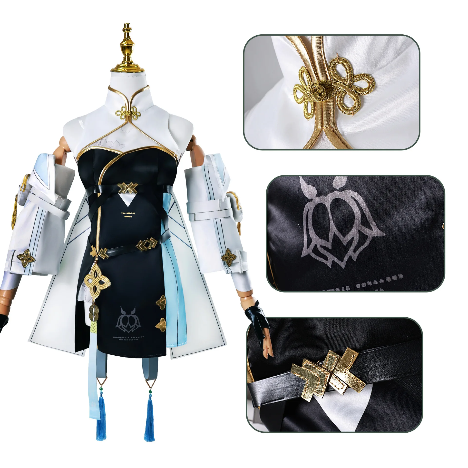 【Wetrose】In Stock Baizhi Cosplay Costume Wuthering Waves Wave Bai Zhi Byaku Shi Full Set Wig Halloween Xmas