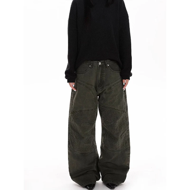 Autumn Winter Women's Jeans Korean Version Student Casual Pants High Street Straight Loose Wide Leg Jeans Baggy Jean