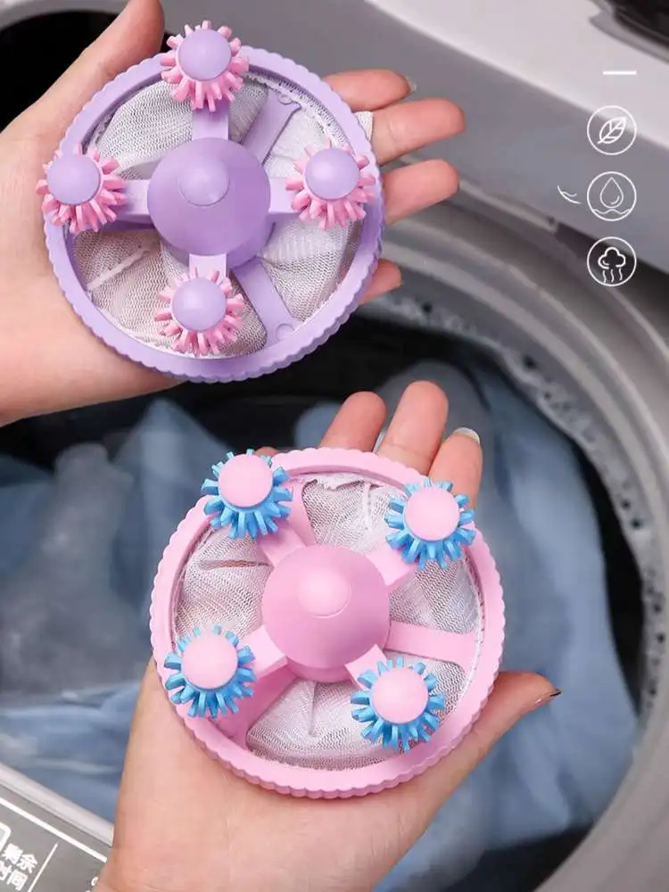 Waschmaschine Filter Tasche Wiederverwendbare Net Wäsche Ball Schwimmende Lint Haar Catcher Tierhaare Entfernen Schmutz Sammlung Entstaubung Roller – Detail 3