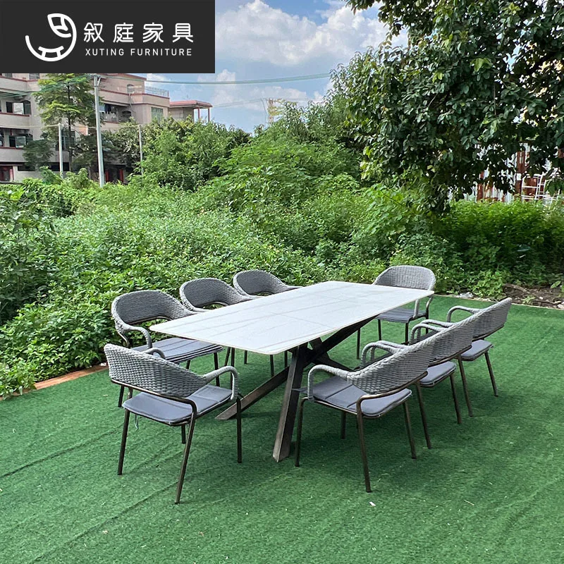Outdoor Garden Table and Chair Kit Nordic Creative Outdoor Indoor Table and Chair Minimalist Table and Chair Combination Terrace