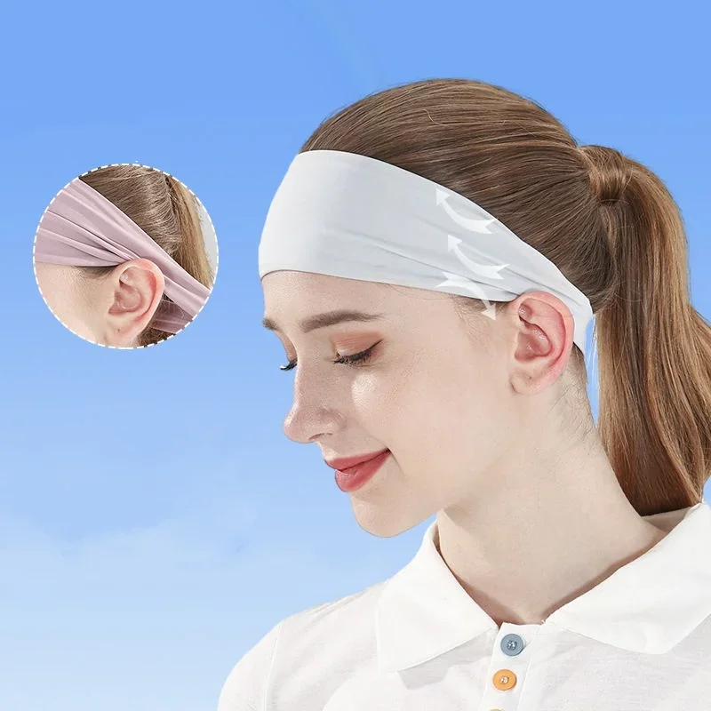 

Anti Slip Sweat Absorbing Sports Headband Moisture Wicking Fitness Workout Yoga Forehead Protection Headband Breathable Hairband