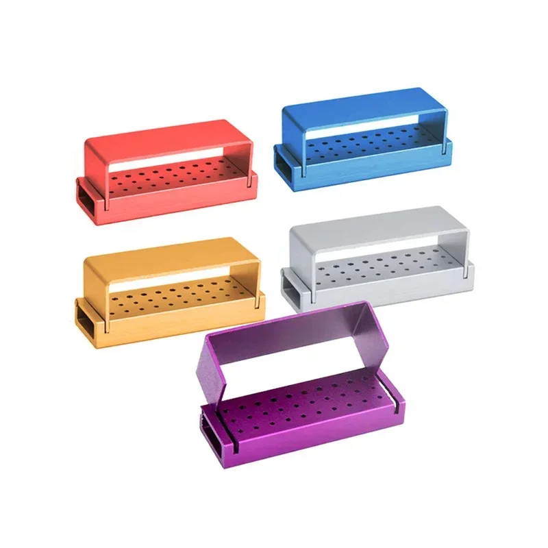 15/30 Holes Diamond Burs Holder Autoclave Sterilizer Case Burs for Multiple Colour