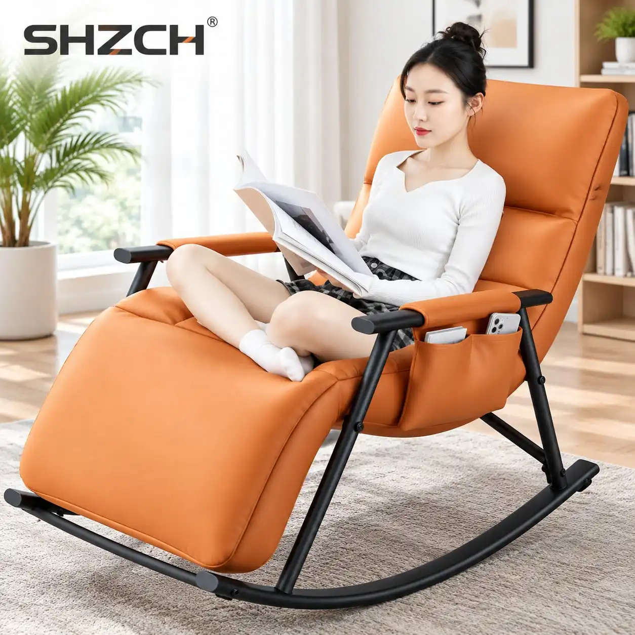 Zero Gravity Recliner Chair Nap Living Room Rocking Lounger Sofa Bed Balcony Sleeping Leisure Seating with Ergonomic Backrest