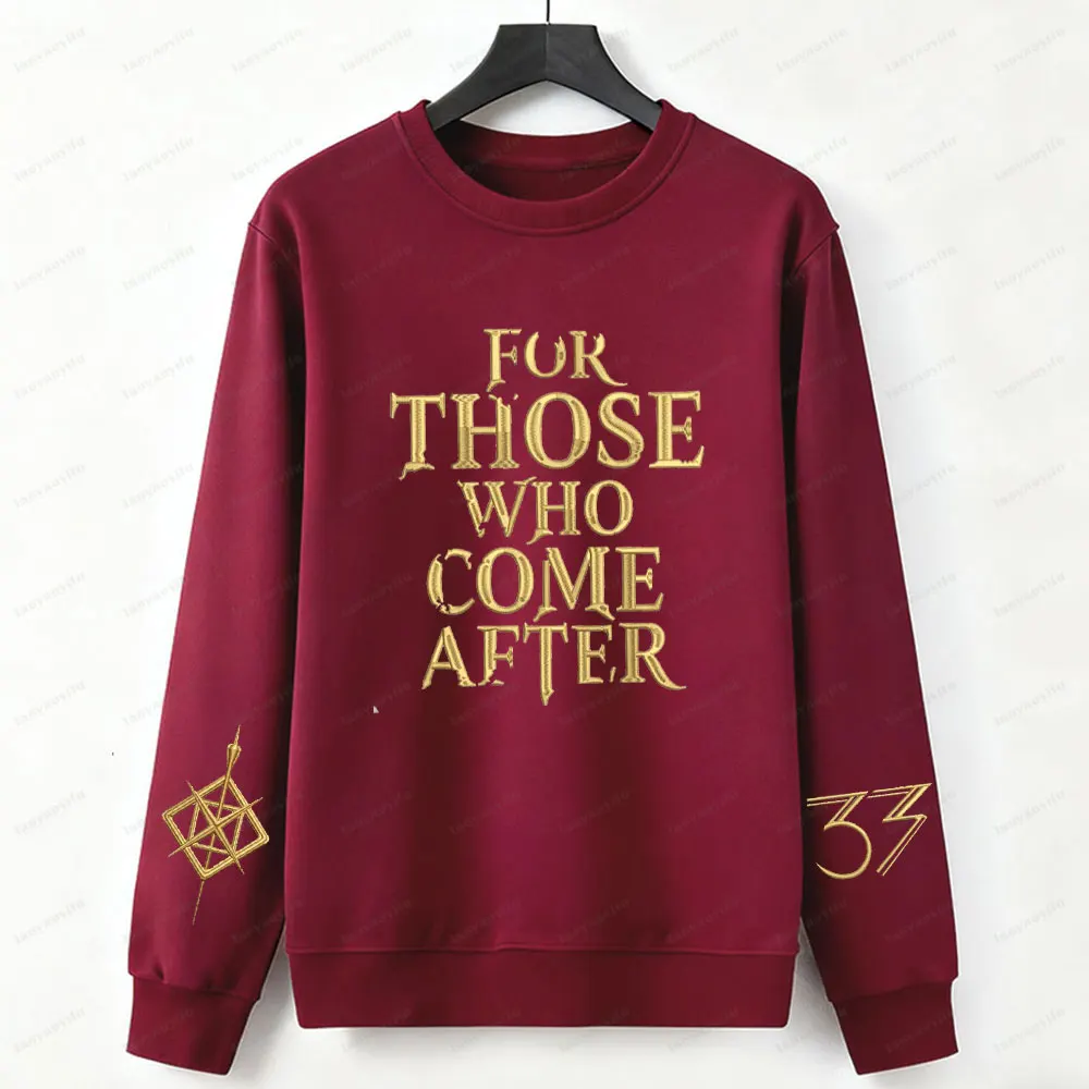 Expedition 33 sweat à capuche imprimé "pour ceux qui viennent après" citation Gamer Gustave Clair Obscur Fan pull de jeu vidéo Clair Obscur pull