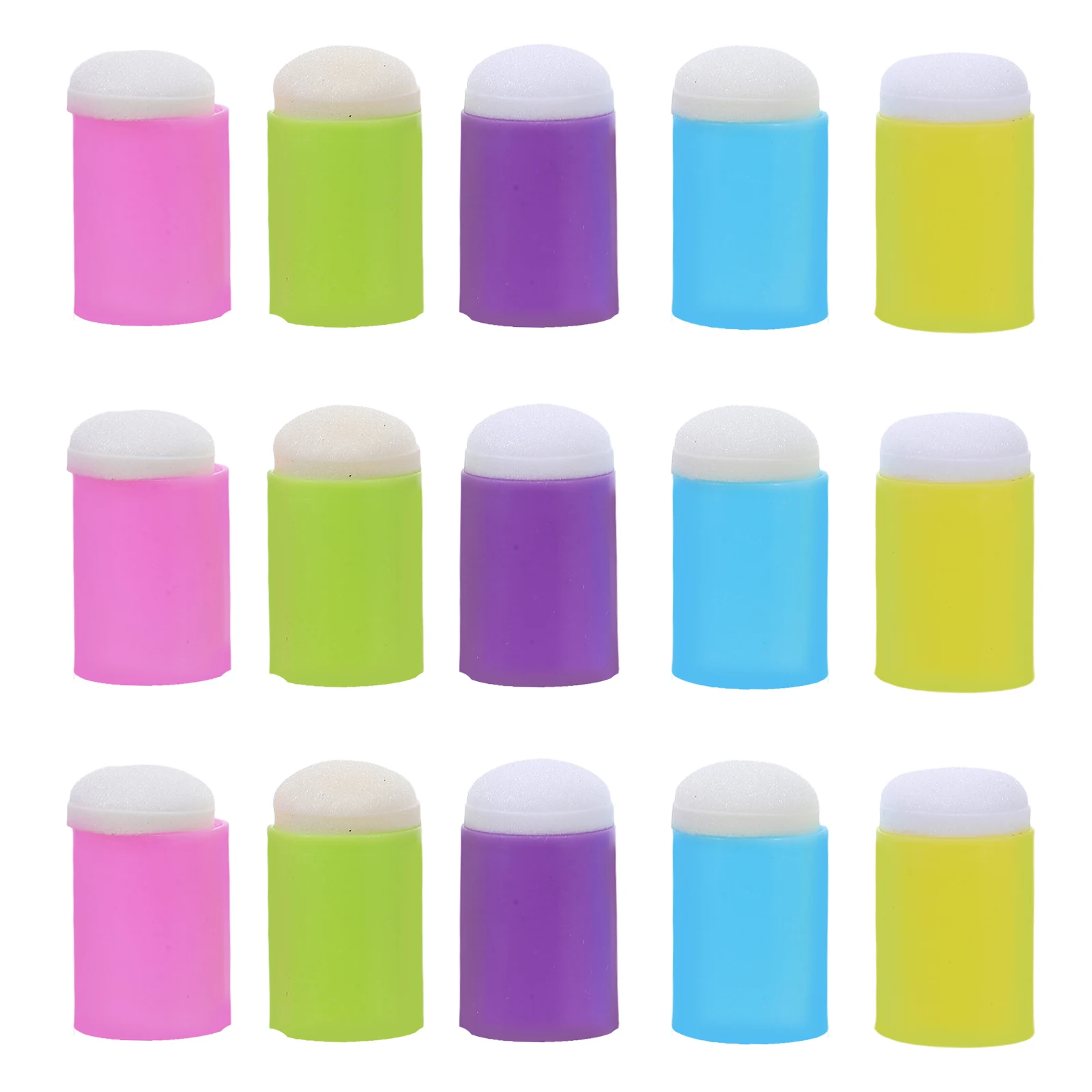 

25pcs Finger Painting Sponges Art Craft Sponge Applicator Set Face Painting Reusable Storage Box Included Finger Sponge