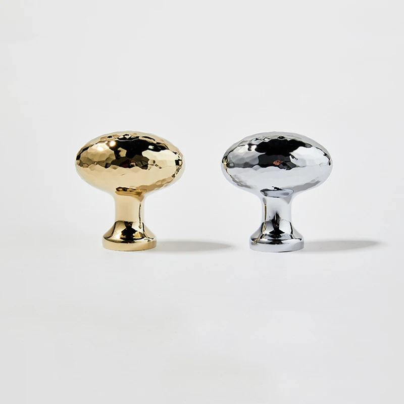 10PCS Solid Brass Hammer Pattern Furniture Pulls Handles Drawer Knobs Cupboard Wardrobe Closet Dresser Wine Cabinet Pulls Knobs