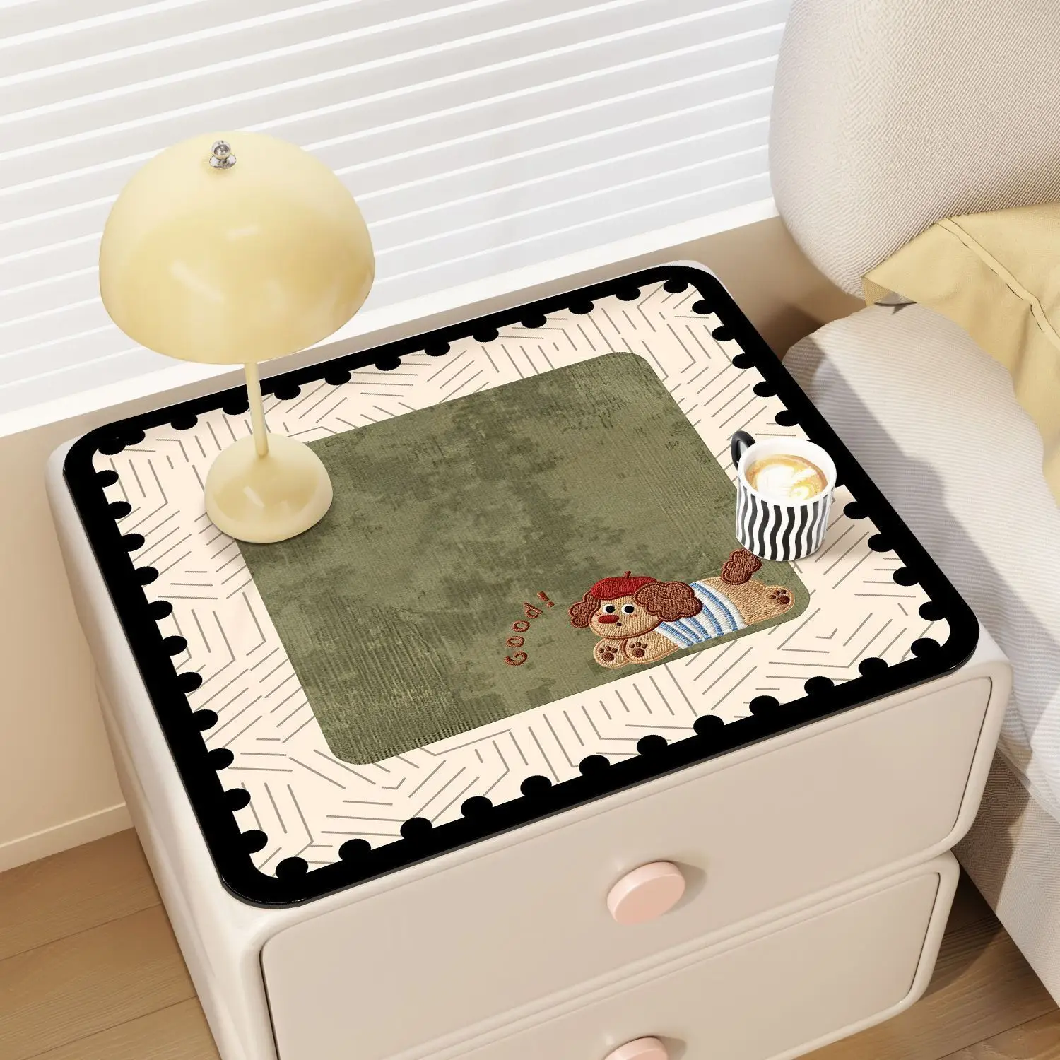 Nightstand Mat Diatom Table Protector Dustproof Non Slip Pad Wear Resistant For Home Fridge Microwave Countertop