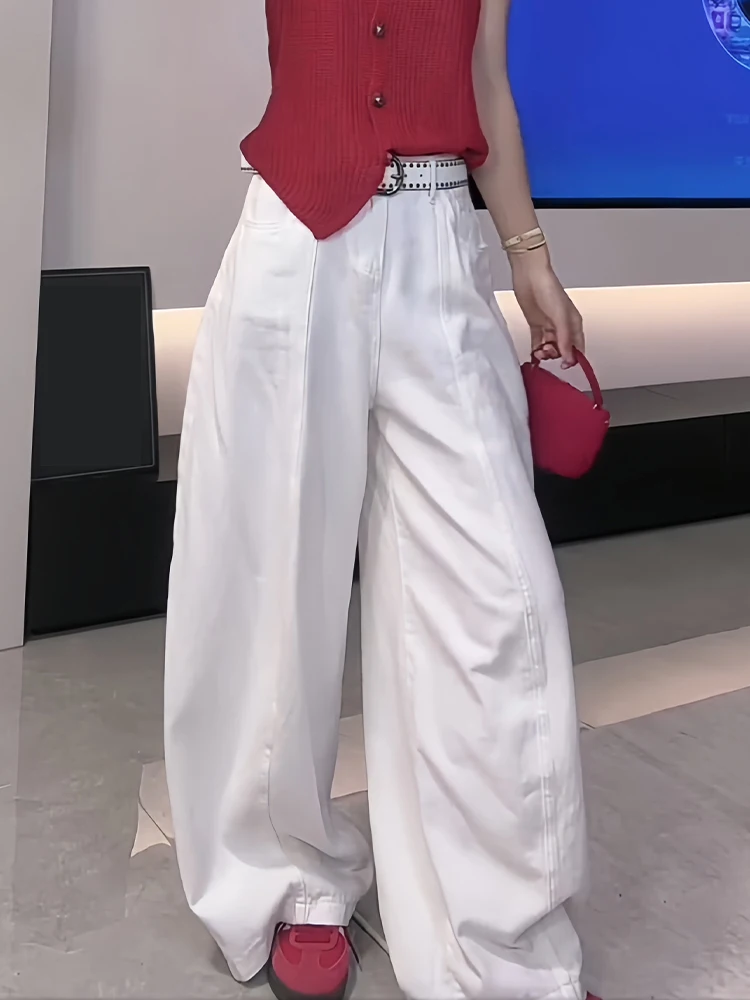 

Loose Lazy American Style Hot Girl Jeans Women Summer Vintage Casual Floor-Length Pants Comfortable Loose Fit Straight Leg Jeans
