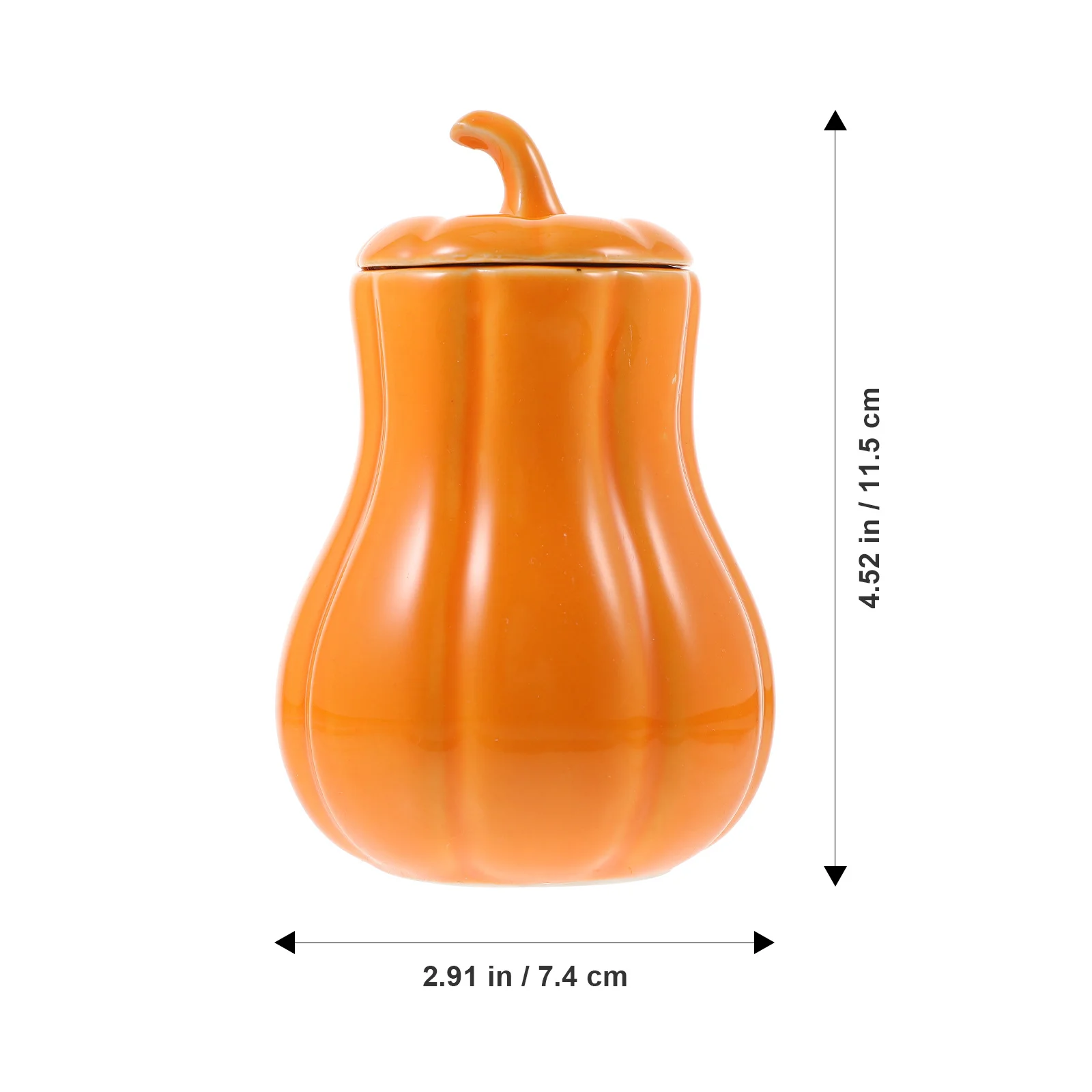 

Pumpkin Shaped Ceramic Storage Jar with Lid for Tea Coffee Candies Snacks Moisture Proof Kitchen Canister Decorative Candy