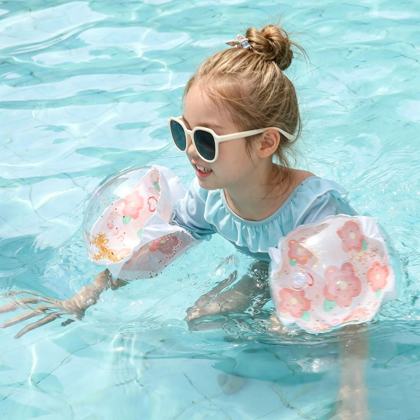 Inflatable Swimming Arm Rings, Portable Floating Circle