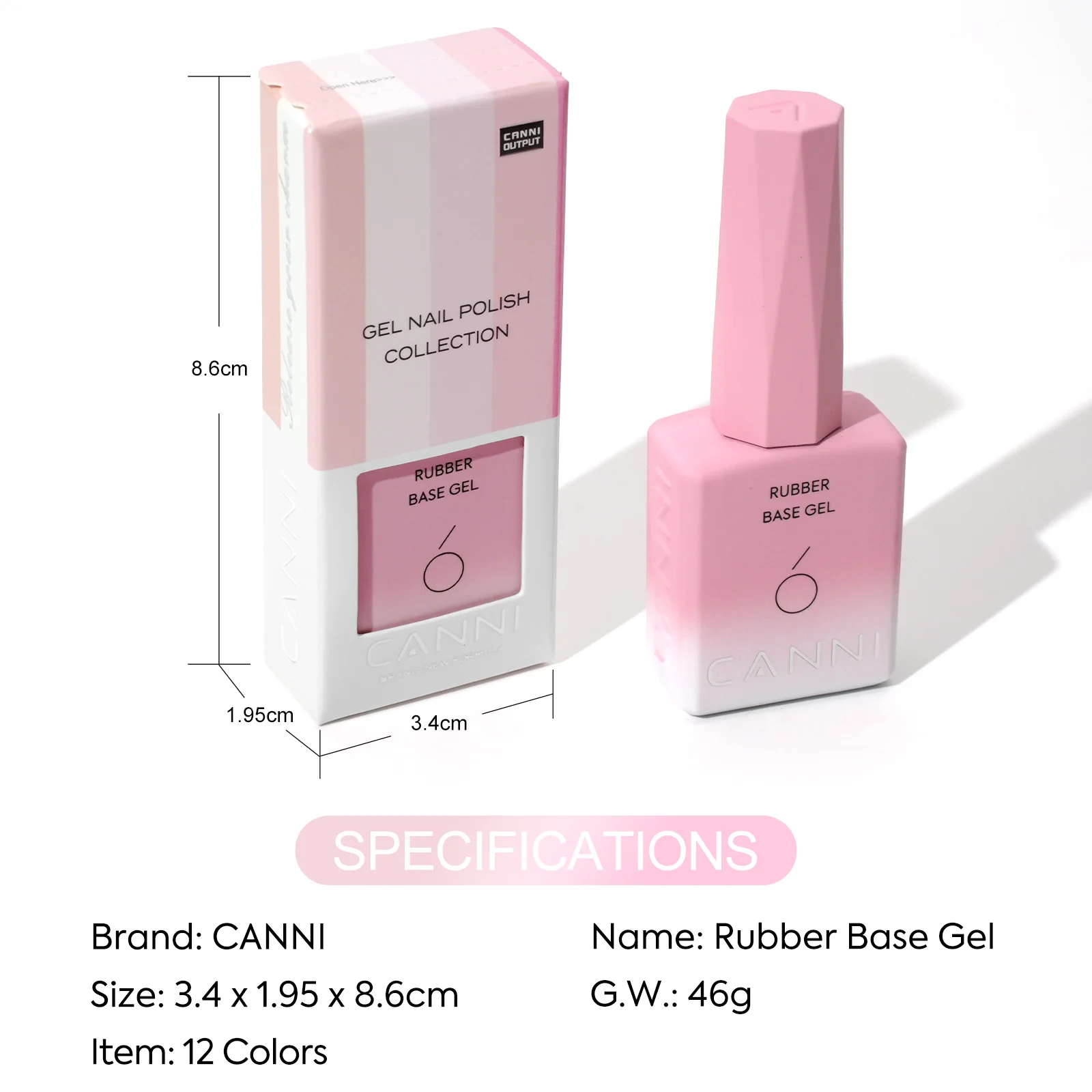 CANNI 9 ml TPO-FREI HEMA-FREI Schnellbau-Nagelgel in der Flasche Soak Off Nude Extension UV-Konstruktionsgel Verstärkungs-Nagelgele – Detail 4