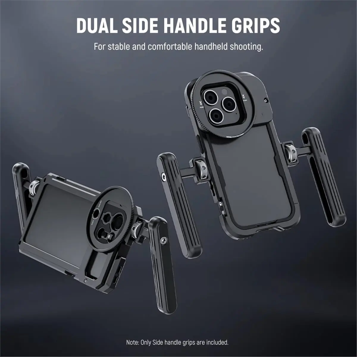 2026 New 2PACK Rotatable Side Handle/Top Handle for Smartphone Video Rig Filming Equipment, Aluminum 1/4inch