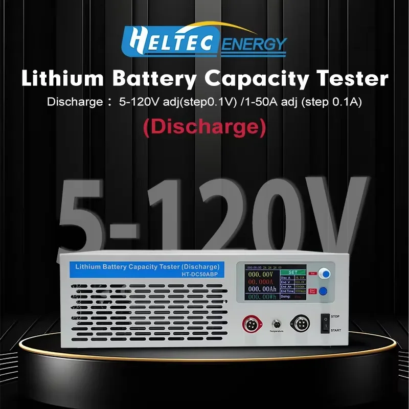 Heltec 10A-50A Charge/Discharge Battery Capacity Tester for 18650/21700 LiPo/LiFePO4 5V/30V Electronic Load Power Tester