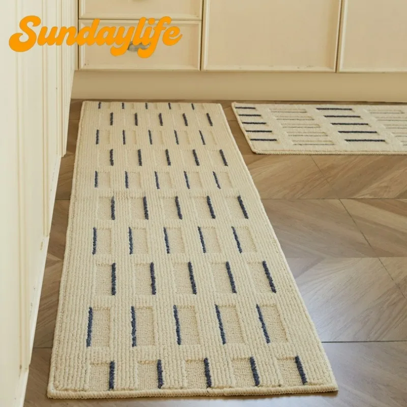 Modern Geometric Plush Area Rug Non Slip Door Mat for Bedroom Entryway Living Room Sofa Coffee Table Floor Carpets Home Decor