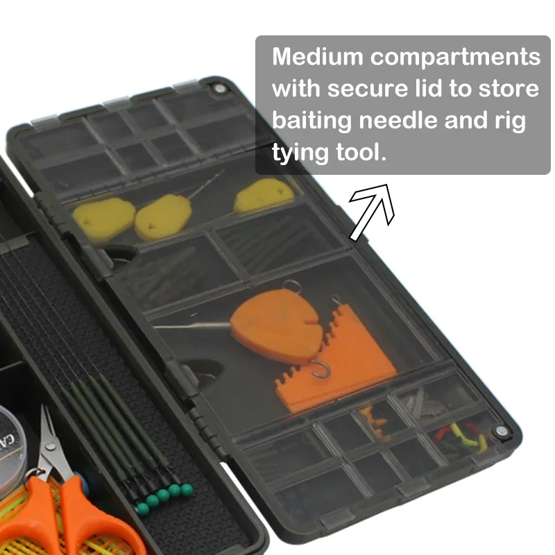 1PC Multi Function Tackle Box With Rig Pin Carp Fishing Tool Store Your Smaller Items Magnetic Open And Close Accessories