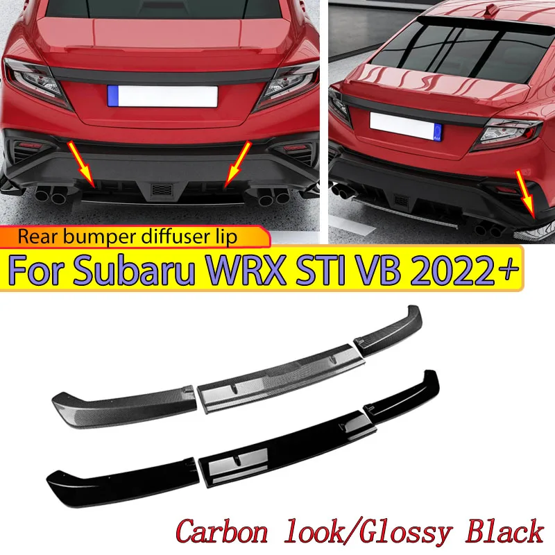 

For Subaru WRX STI VB 2022+ Rear Bumper Diffuser Lip Posterior Refit Boot Bracket Lower Spoiler Splitter Auto Body Kits Guard