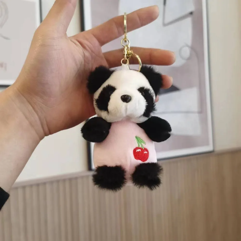 

Souvenirs Plush Doll Birthday Gift For Men And Women Backpack Bag Key Chain Panda Key Ring Car Pendant Chinese Style Trinkets