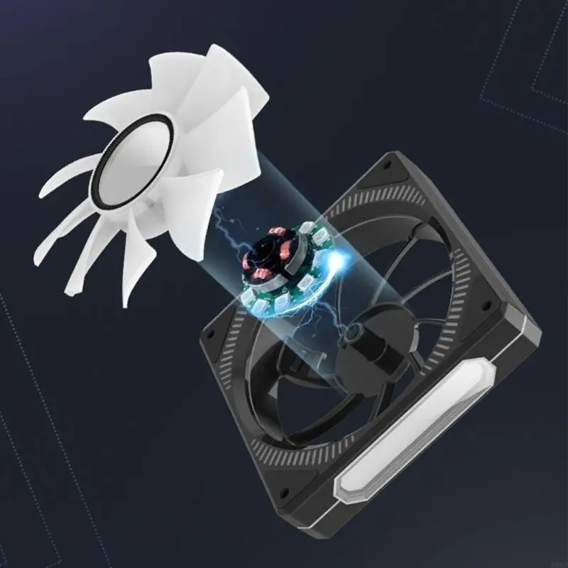 

896F 120 мм RGB вентиляционный шасси охлаждающий вентилятор настольный компьютер 4PIN PWM ЦП Охлаждающий вентилятор