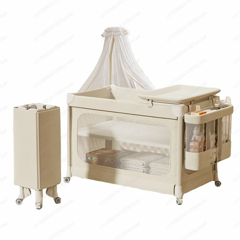 

Многофункциональная складная детская кроватка, подвижная кроватка для новорожденных, кроватка для взрослых, сращивание кровати