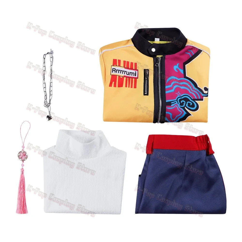 2025 KPOP 걸그룹 데빌 헌터즈 코스프레 의상 미라 조이 루미 화려한 드레스 유니폼 할로윈 파티 섹시 여성 코스튬