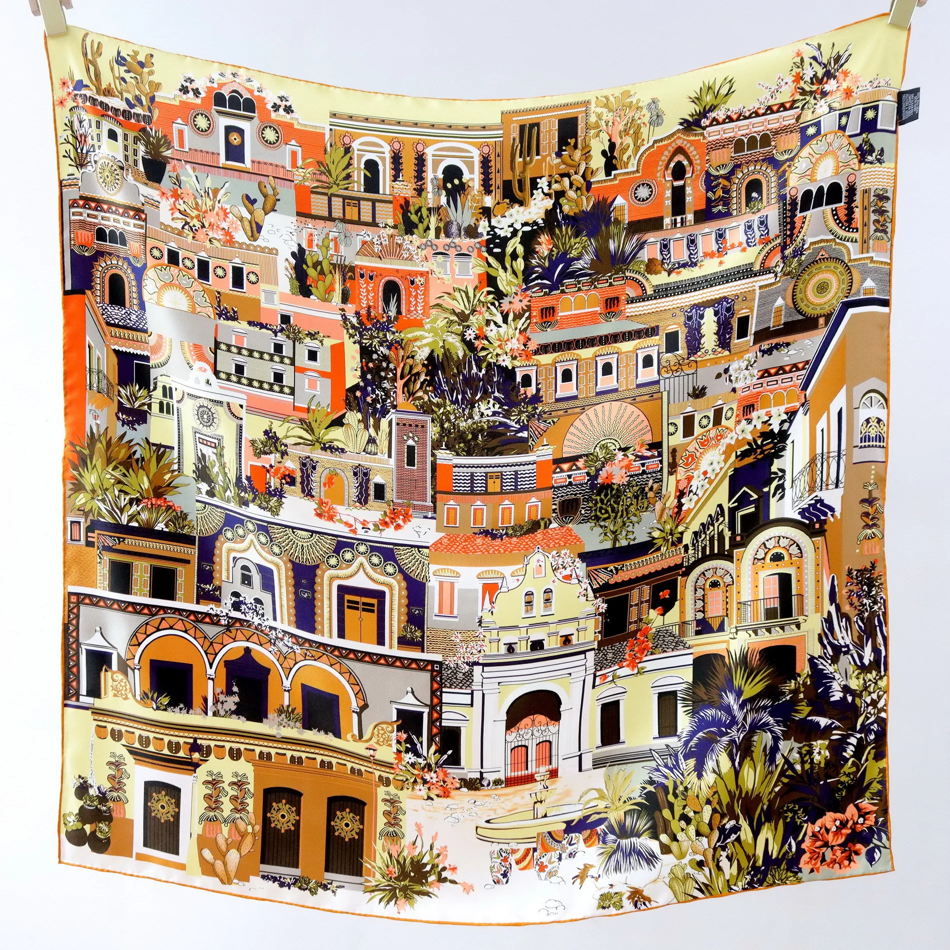 AB Geconfronteerd Print 18MM Sjaal 90CM Vrouwen Moerbei Zijden Sjaals Luxe Designer Tas Hals Sjaals Handgerolde Sjaals minnaar Gift