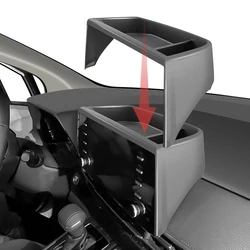 Interior Dashboard Storage For Toyota Sienna 2021 2022 2023 2024 Accessories, Dash Mounted Organizer Tissue Holder Tray Box ABS