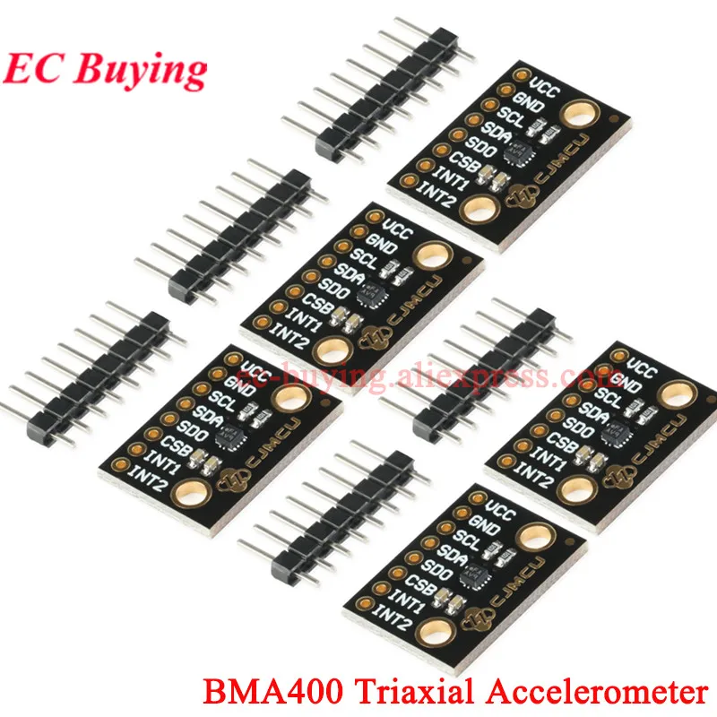 5Pcs/1pc BMA400 Three 3 Axis Accelerometer Sensor CJMCU-400 Low Power Acceleration Module Chip SPI IIC Interface Wearable Device
