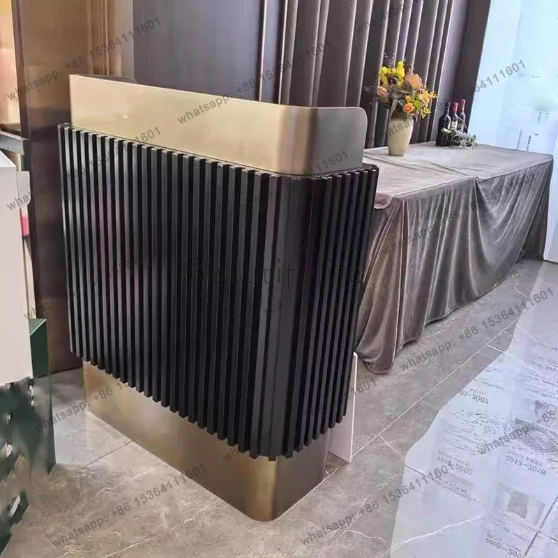 ld Unique Hotel Reception Desks Minimalist Aesthetic Simple Modern   Welcome Organizers Bureau Commercial Furniture