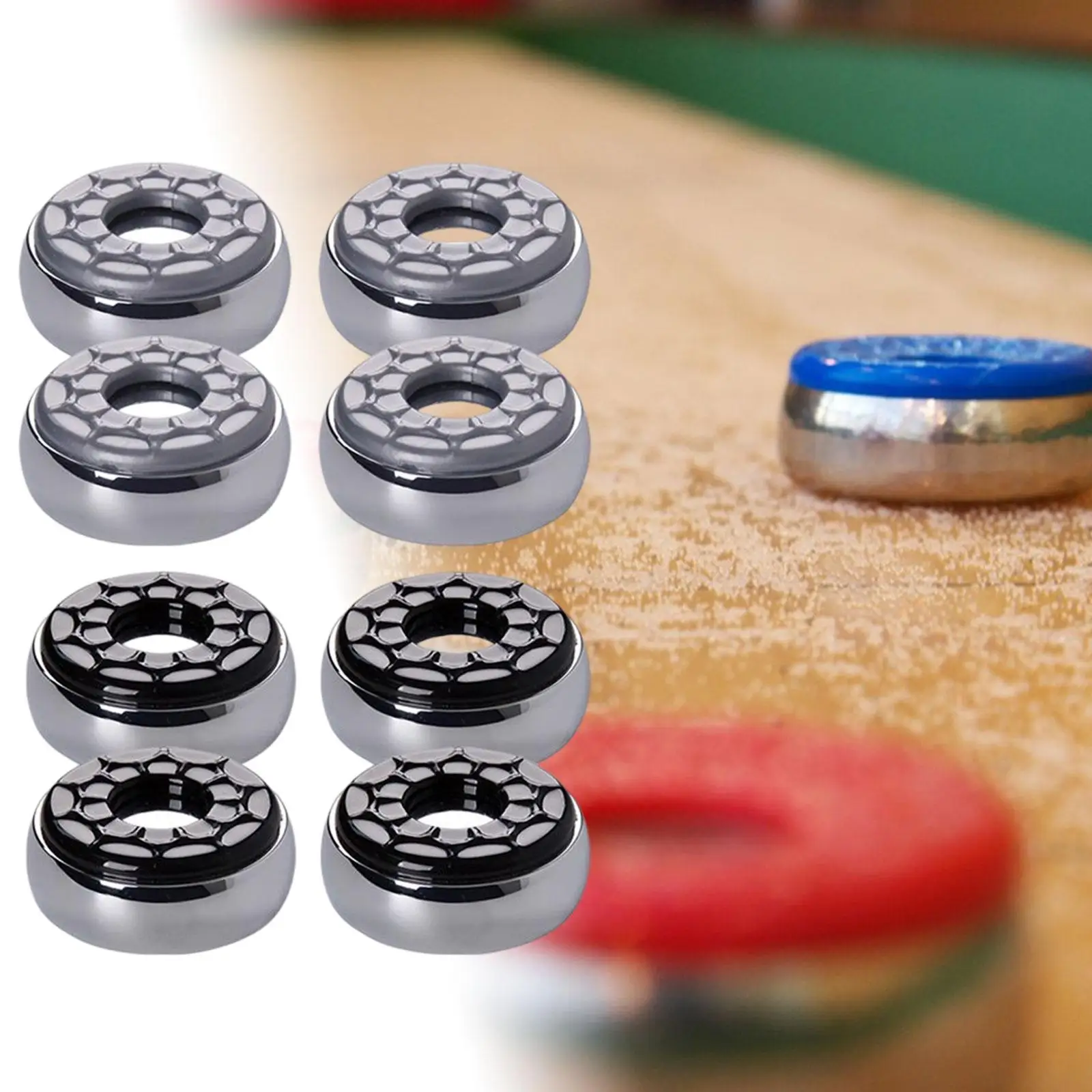 Portable Shuffleboard Equipment Pucks 58mm Blue Red Smooth Edge Glide for Professional Table Game