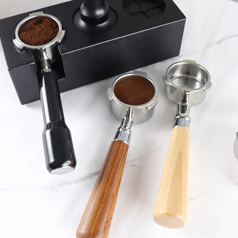 

51mm Coffee Bottomless Portafilter Wood Handle For Ec680 Ec685 Replacement Filter Basket Barista Accessories