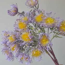 63CM Pincushion Flower Artificial Flower Home Interior Decoration Window Decoration Crab Claw Chrysanthemum Flower Arrangement