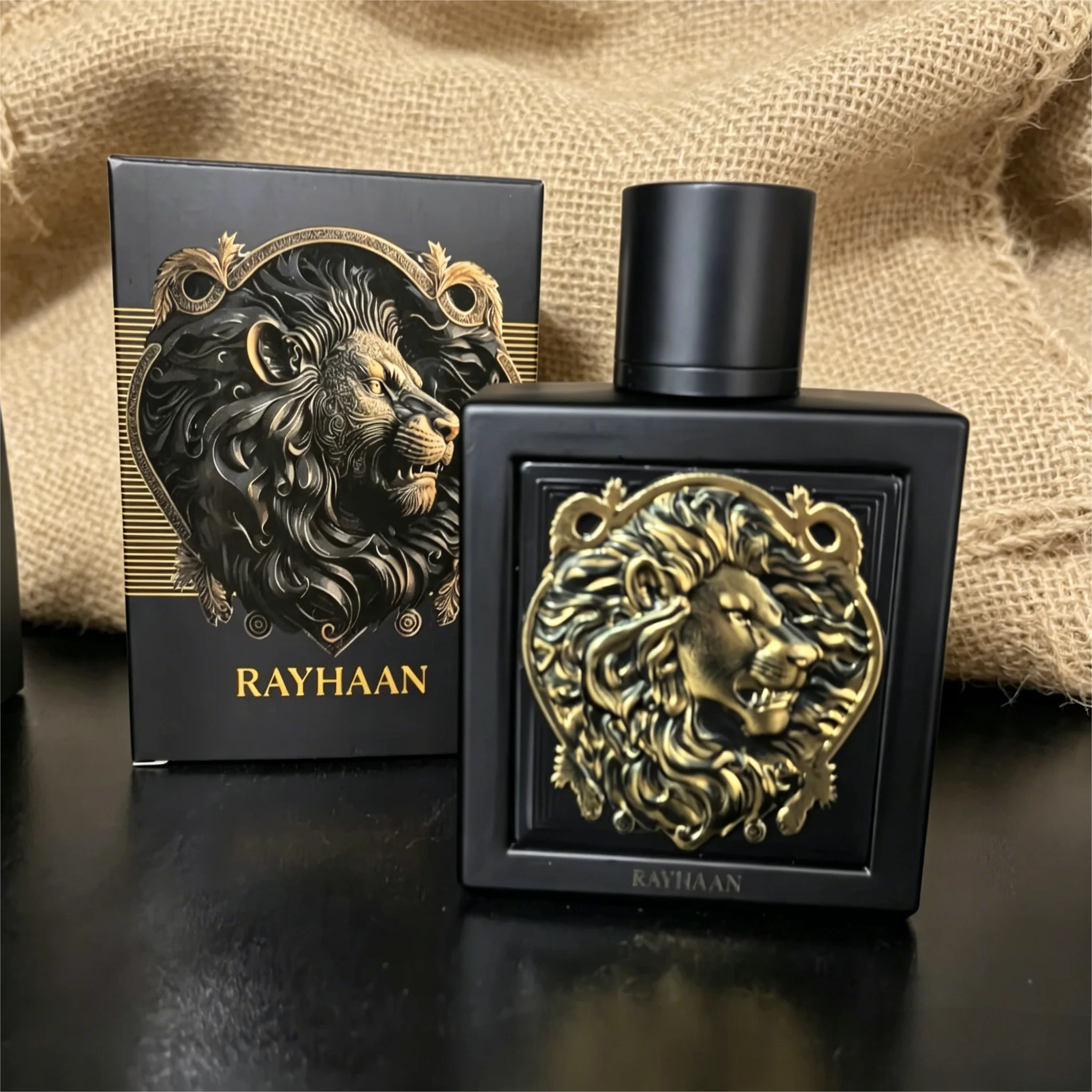 Rayhaan Lion Eau de Parfum for Men 100ml | Bold Spicy Woody Fragrance with Pear & Vanilla | Long Lasting Arabic Perfume for Men