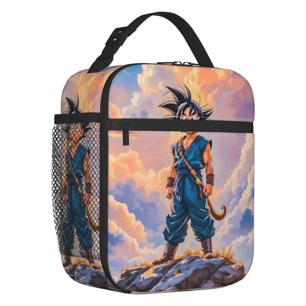 Benutzerdefinierte DBZ Dragons Ball Goku Anime-Lunch-Taschen für Damen und Herren, wiederverwendbarer Lunch-Behälter für Schule, Büro, Outdoor-Aufbewahrung, Lebensmittelbox