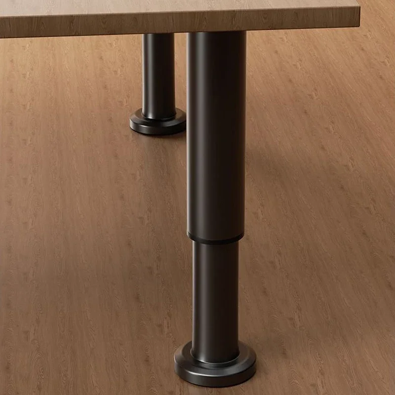 4 قطع من أرجل دعم الأثاث ذات ارتفاع قابل للتعديل، وأرجل طاولة تلسكوبية سوداء، تستخدم للطاولات، وإطارات السرير، وخزائن التلفزيون، والأرائك #6