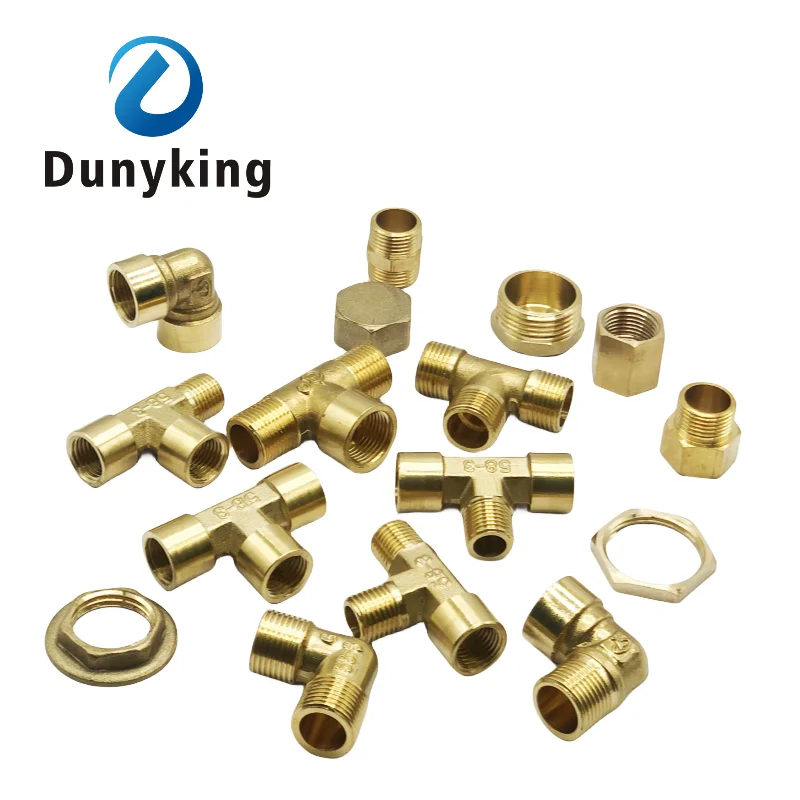 

1pcs Brass Pipe Fittings BSP Male Female Thread Straight Elbow 3-Way 4-Way Plug Nut Gasket, Brass Adapter Coupler Connector