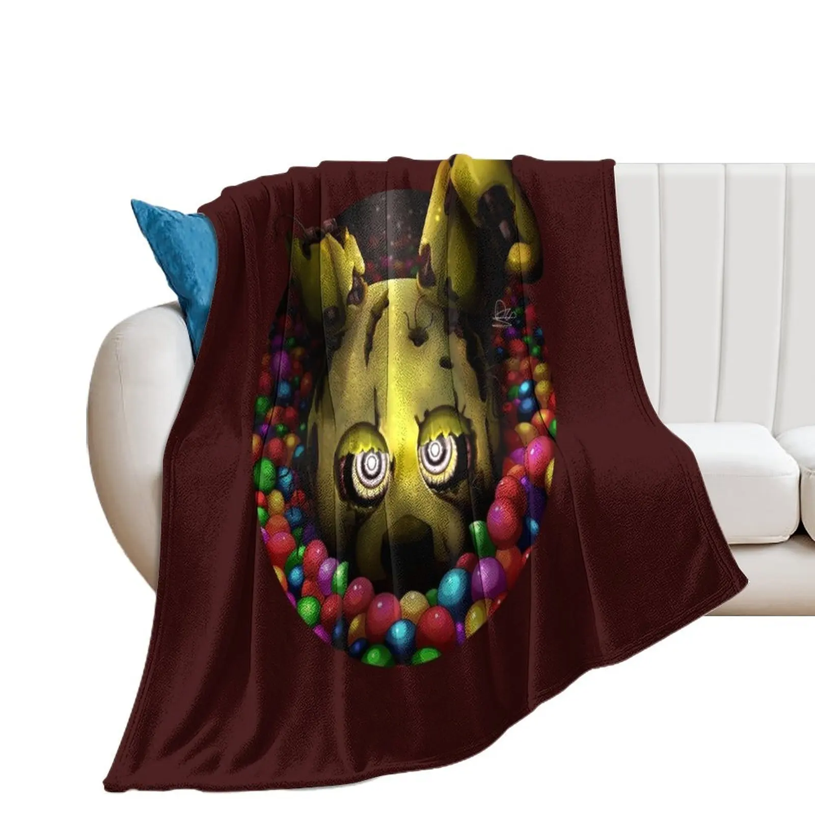 Into the Pit but it's Springtrap REMASTERED Throw Blanket halloween warm winter Blankets