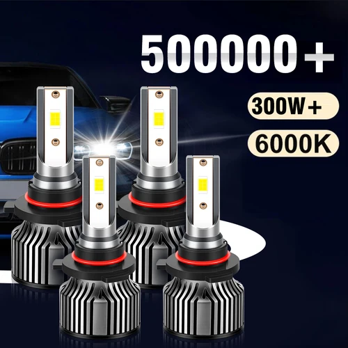 Faros delanteros de coche, bombillas LED antiniebla de 300W, 9005 HB3 9006 HB4 50000LM H1 H4 H8 H9 H11 H13 9012 HIR2, 6000K, blanco, 12V