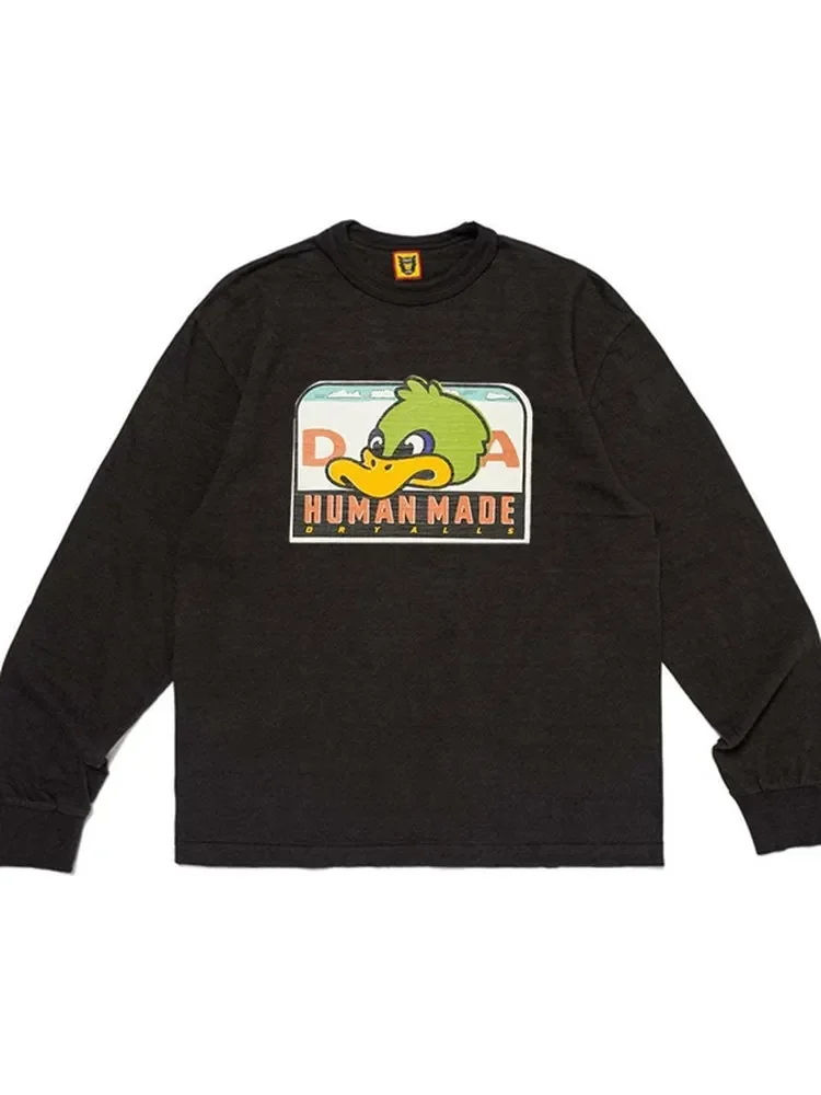Human Made Duck Graphic Long Sleeve T Shirt Boxy Crewneck Unisex Casual Top