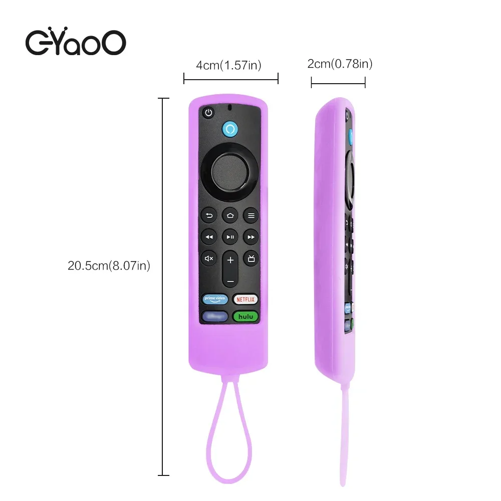 Silicone Remote Control Cover for Fire TV Stick 4K Max 2nd Generation Fire TV Omni Series Remote with Lanyard Glow in the Dark