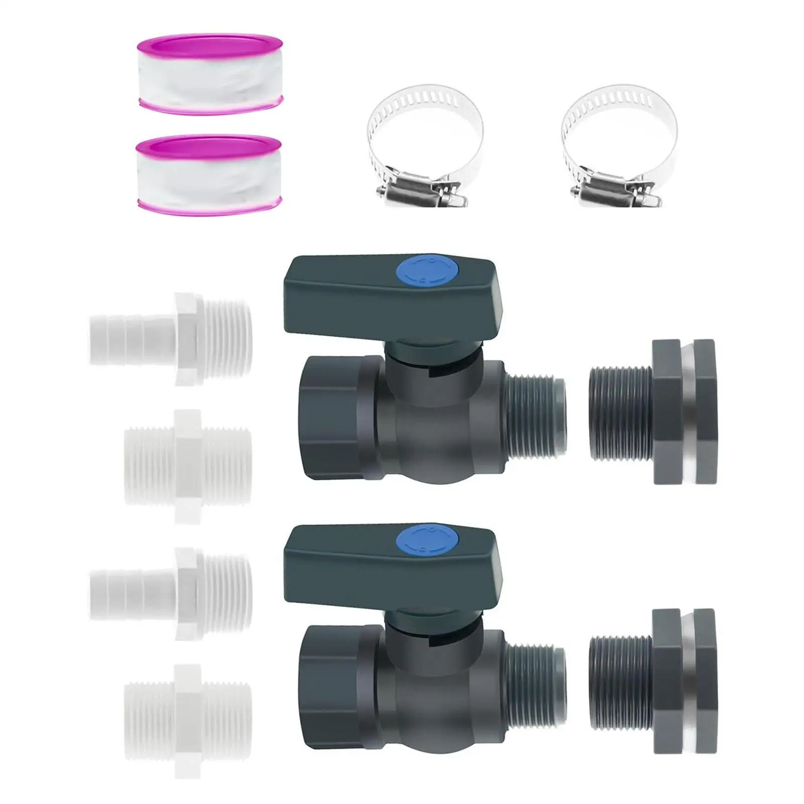 2-piece Rain Barrel Set, Rain Barrel Valve, 3/4 Inch, Easy Installation, Spare