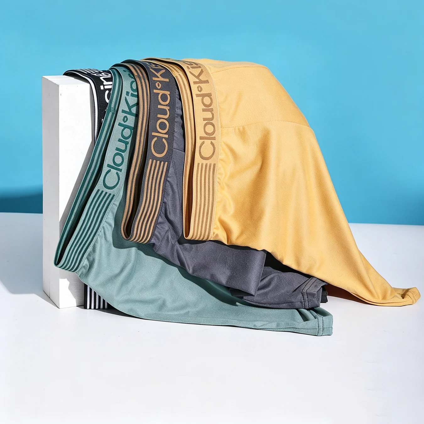 4 Pieces Long Style Men Underwear Solid Color Men Boxer Shorts Plus Size L-4XL Fashionable Men Panties Casual Men's Shorts
