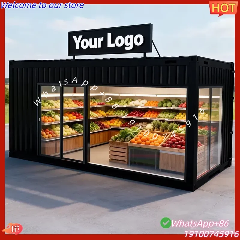2026 Pop-up Container Shop Building Supermarket Kitchen Workshop Custom Size Movable Convenience Store for Sale Mobile Shop
