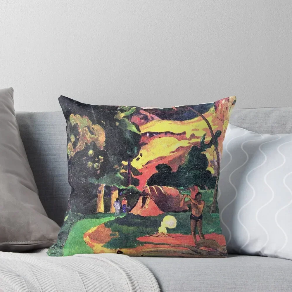

HD Landscape with peacocks, by Paul Gauguin HIGH DEFINITION Throw Throw Pillow autumn pillowcase Couch Pillows pillow