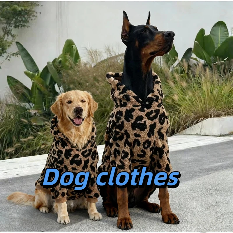 Modische große mittelgroße Hundekleidung Wolle Lambing Kapuzenpullover Winterwärme Durbin Hundepullover Hundekleidung Hundezubehör