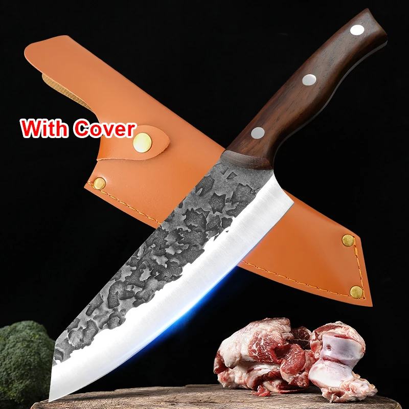 Handmade Forged Kitchen Knife Japanese Chef Knife Stainless Steel Knife for Meat Fruit Fish Vegetables Butcher Cooking Knife