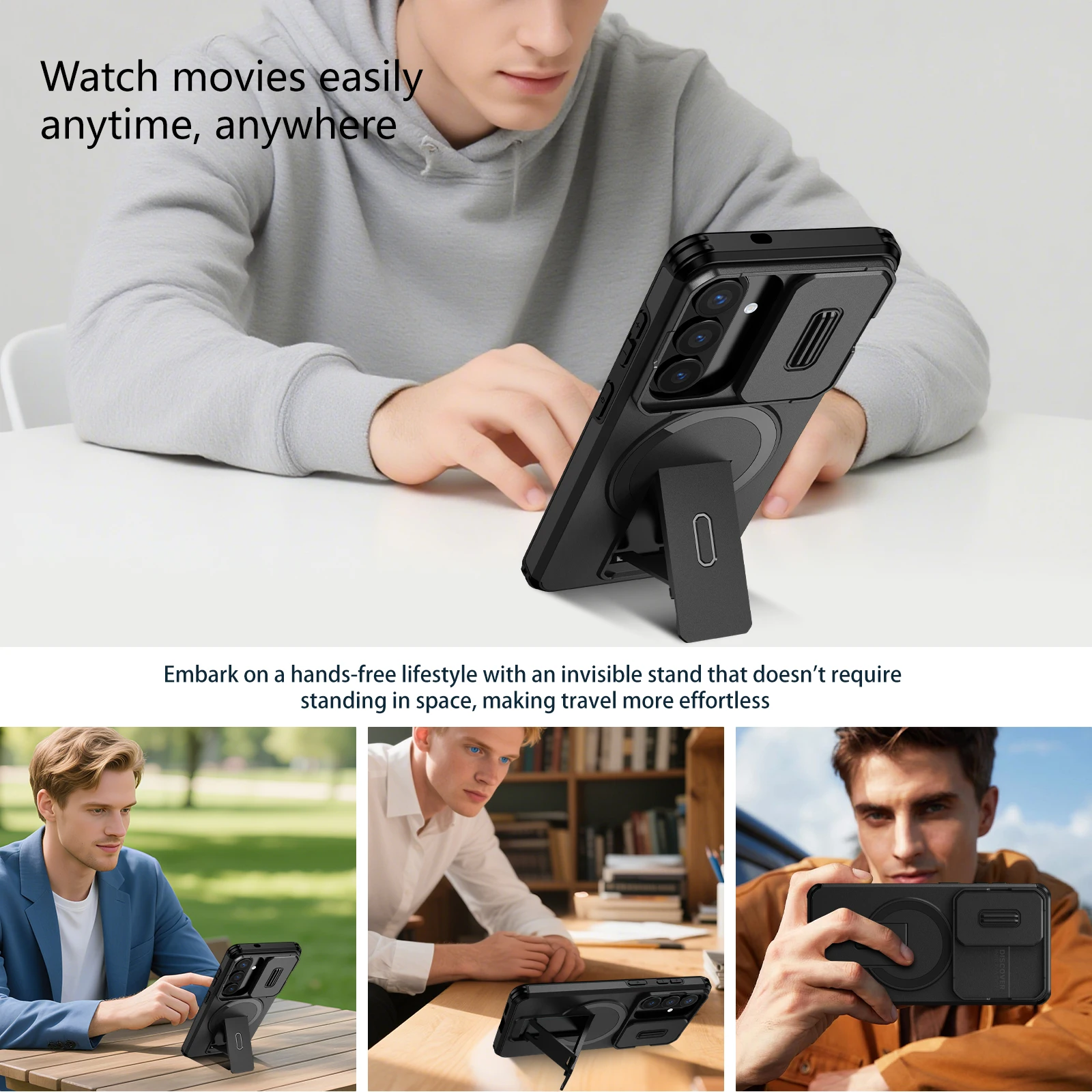 For Samsung A57 5G A37 A17 A 57 37 17 Dual Layer Plain Magnetic Phone Cover Case for Samsung Galaxy A57 Galaxya57 Accessories