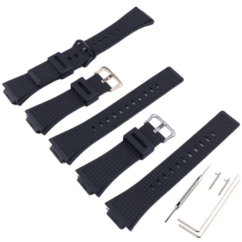 إكسسوارات حزام ساعة سيليكون للرجال سوار ساعة من الراتنج متوافق مع سوار معصم مطاطي رياضي للسيدات من Casio GM-110