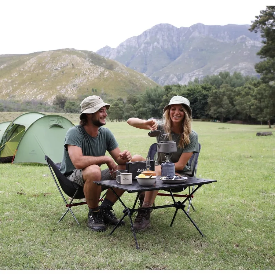 FT11 Height Adjustable Camping Table Ultralight Aluminum Roll Up Table with Carry Bag for Portable Backpacking Ideal for Hiking